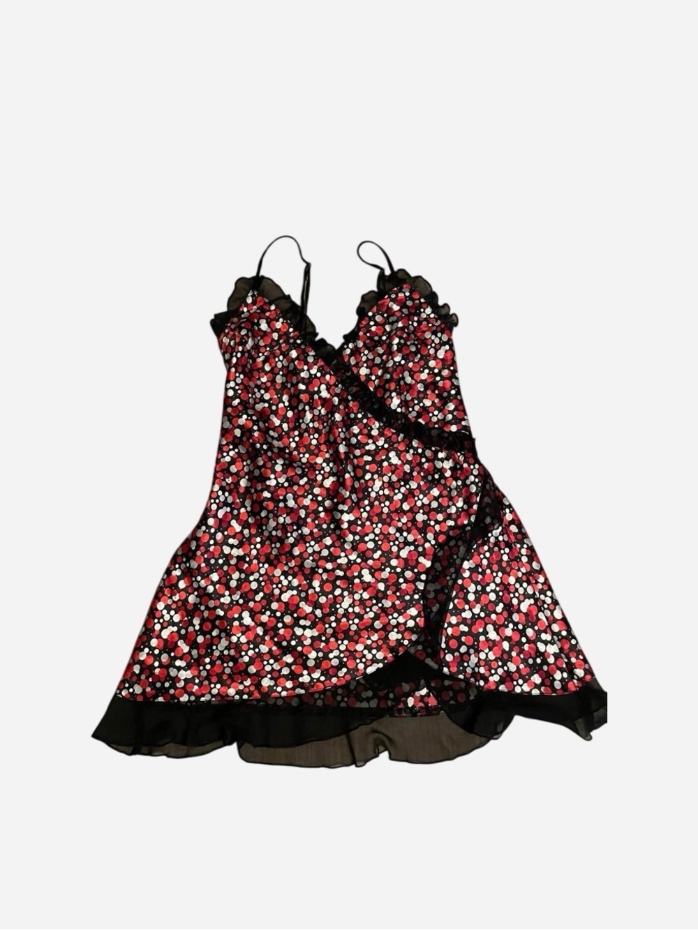 Sensara - Vintage Women's Polka Dot Babydoll Slip Dress